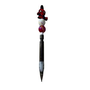 Red & Black Spider Character Bead Pencil